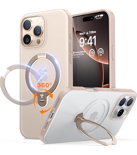 TORRAS 360°Rotatable Magnetic Ring for iPhone 16 Pro Max Case, Fit